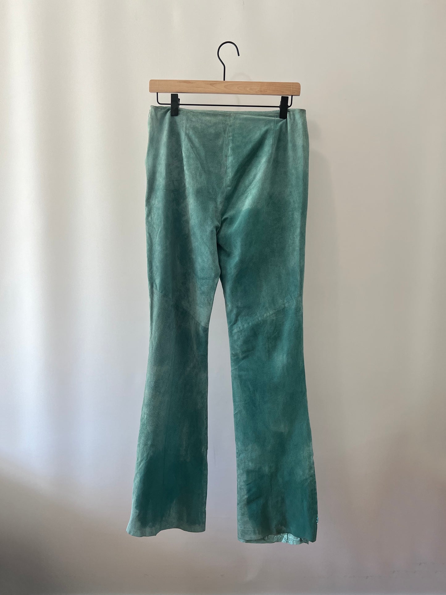 SUEDE FLARE PANTS