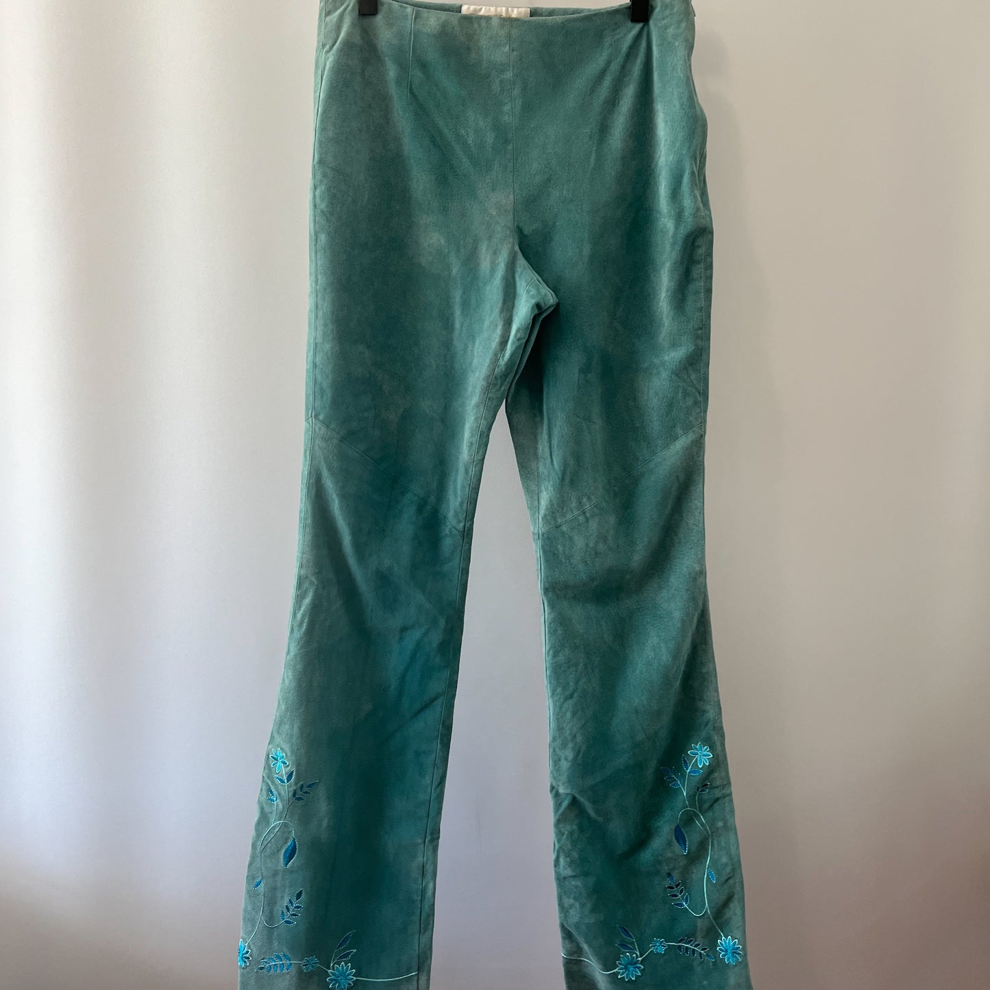 SUEDE FLARE PANTS