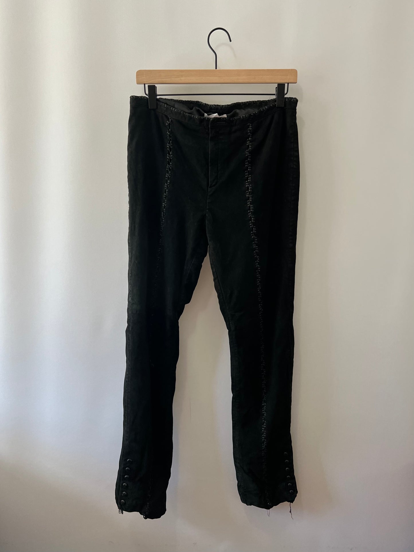 SUEDE FLARE PANTS