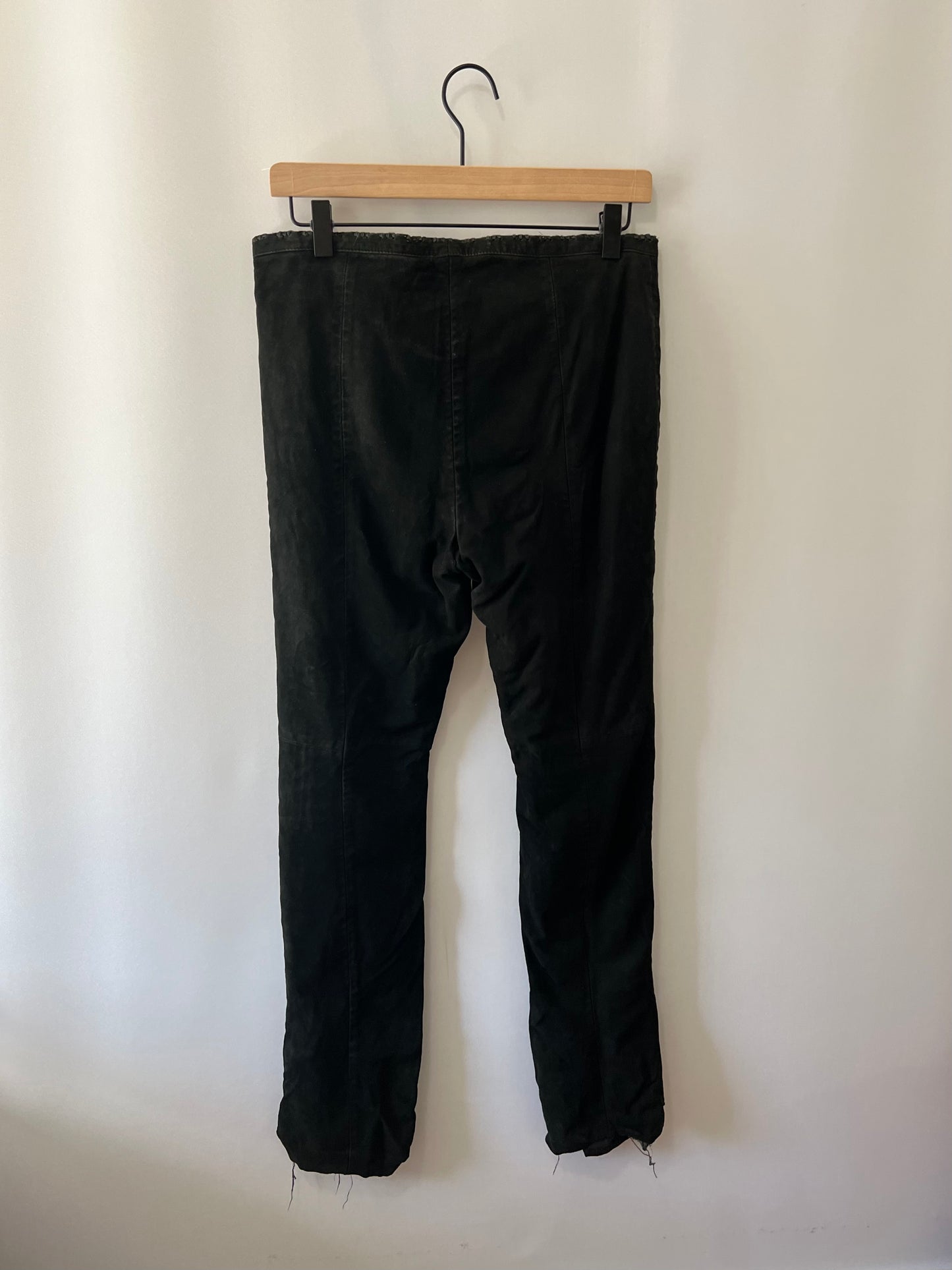 SUEDE FLARE PANTS